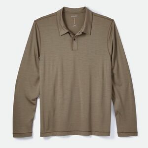 Proof Long Sleeve Polo Shirt in Olive